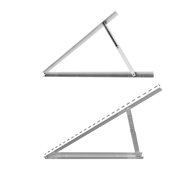 Justerbar solpanel monteringsbeslag, let aluminium, vejrresistent design.