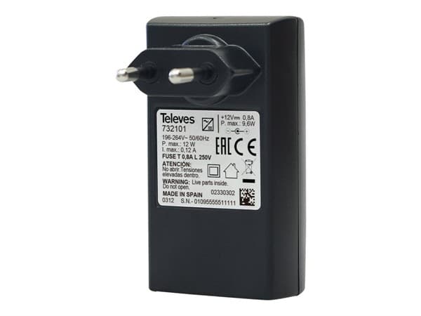 Televes Nevo-nätdel 12 V / 0,8 A