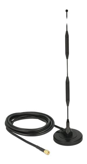Delock LTE Antenna SMA plug 5 dBi fixed omnidirectional with magnetic