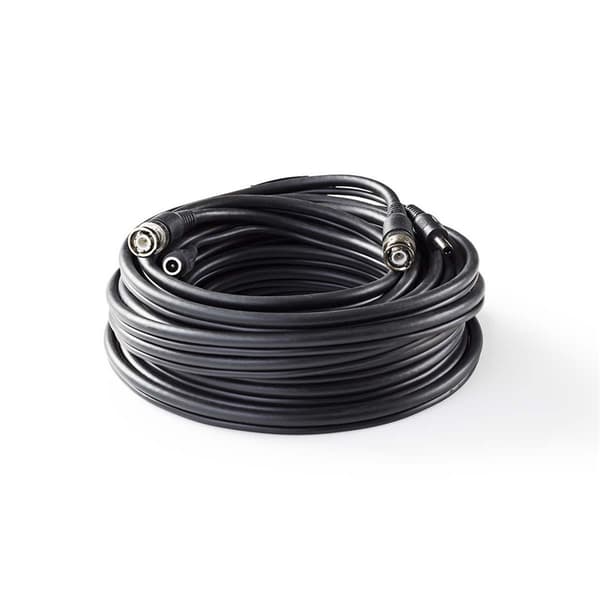 Nedis CCTV Security Cable | BNC / DC | 10.0 m | Rund | PVC | Sort | Gaveeske