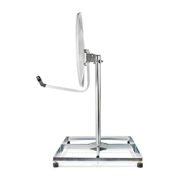 Nedis Satellite Balkong fäste | Mast längd: 0.75 m | Maximal diskstorlek: 90.0 cm | Bottenplatta storlek: 4 x 30 x 30 cm | Stål | Silver