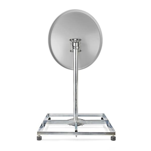 Nedis Satellite Balkong fäste | Mast längd: 0.75 m | Maximal diskstorlek: 90.0 cm | Bottenplatta storlek: 4 x 30 x 30 cm | Stål | Silver