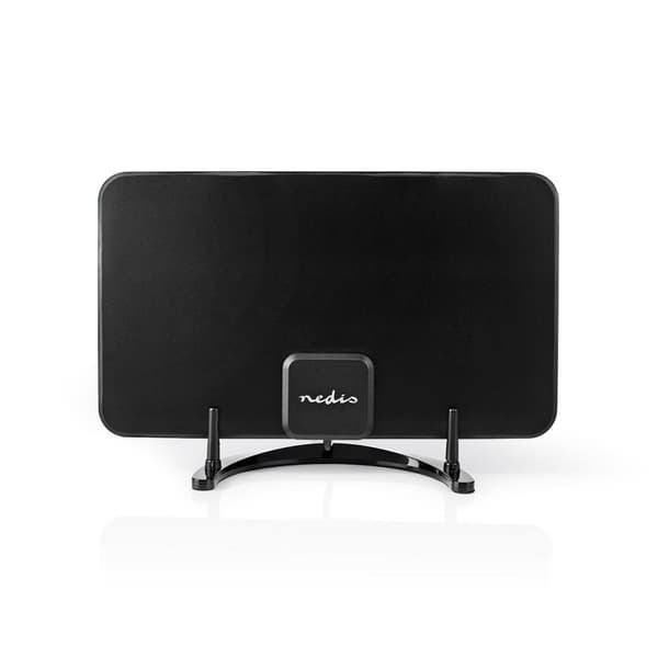 Nedis innendørs antenne | Aktiv | FM / UHF / VHF | Mottaksområde: 0-25 km | LTE700 | Forsterkning: 26 dB | ABS | Sort