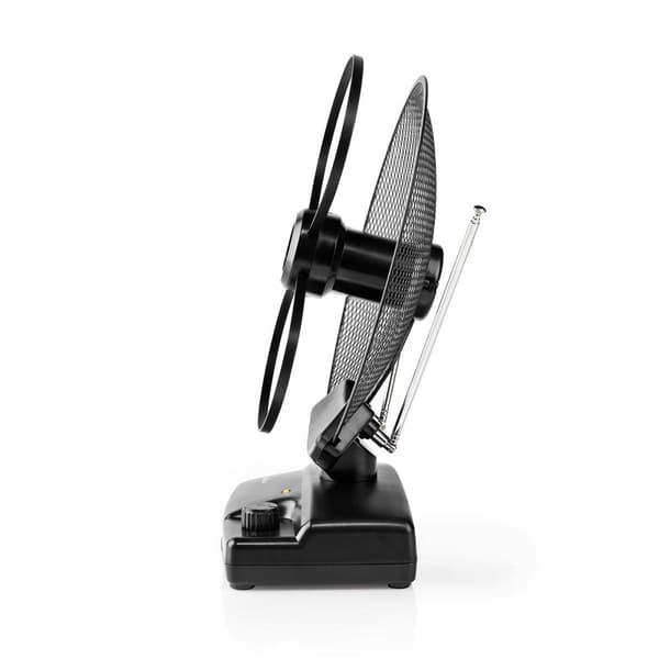 Nedis innendørs antenne | Aktiv | FM / UHF / VHF | Mottaksområde: 0-25 km | LTE700 | Forsterkning: 36 dB | Forsterkningskontroll | ABS | Sort