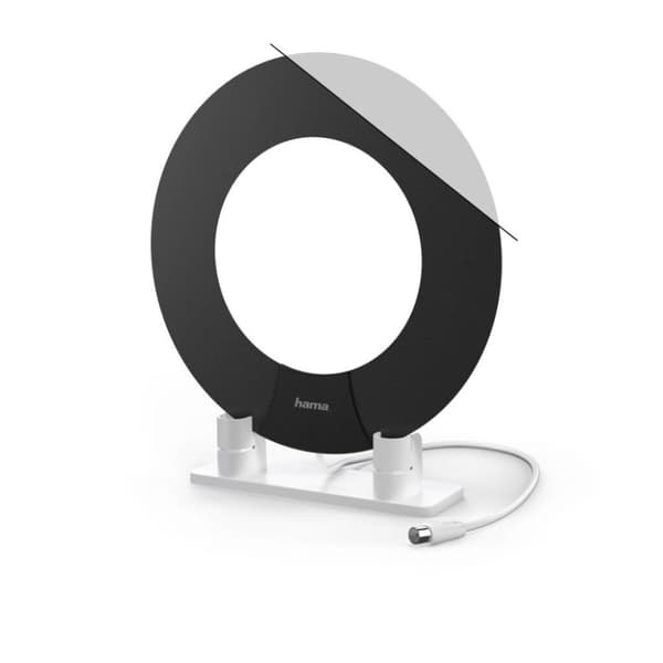 Hama DVB-T/DVB-T2 indendørs antenne Performance 45 Ring design Aktiv hvid