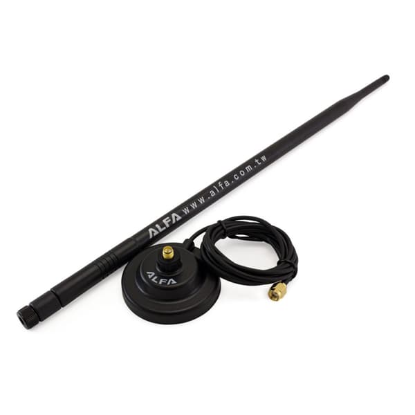 Alfa Network Alfa 2.4GHz Dipole Antenna 9dBi Magnet Base RP-SMA Male ARS-N19M
