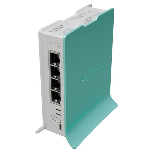 MikroTik hAP ax lite Router | hAP ax lite Router | L41G-2axD | 802.11ax | 574 Mbit/s | Ethernet LAN (RJ-45) ports 4 | Mesh Support No | MU-MiMO No | N Grön, Vit