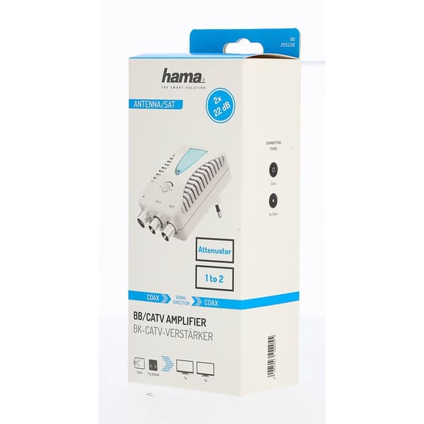 Hama Antenneforsterker 2x 22dB Justerbar