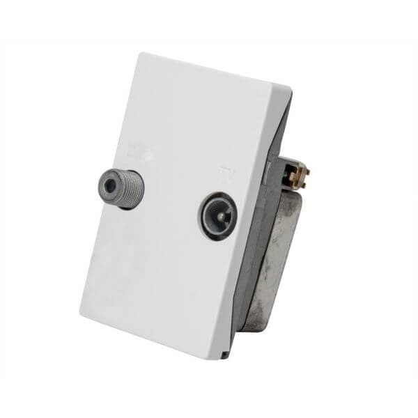 Triax Veggkontakt 2-veis TD 241E Hvit