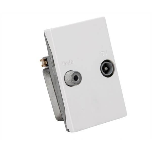 Triax Veggkontakt 2-veis TD 241E Hvit