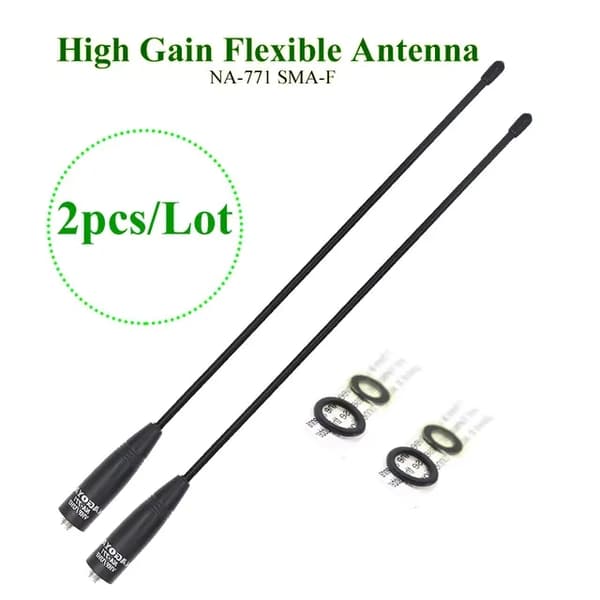Nagoya NA-771 Antenne, 100% Original, Kompatibel med SMA Hunstik, 2 stk