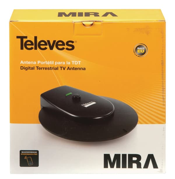 Televés Amplified Inomhus DVB-T/T2 - DAB+ Aktiv Inomhusantenn 25 dB FM / VHF / UHF