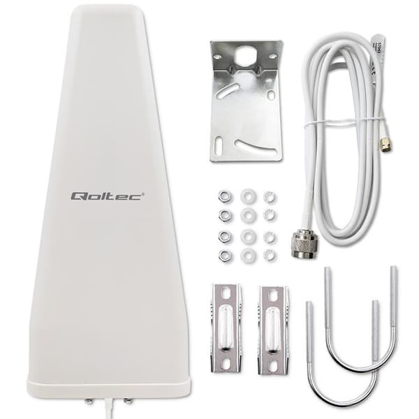 Qoltec 57043 4G LTE DUBBEL ANTENN | 14dBi | rundstrålande | utomhus