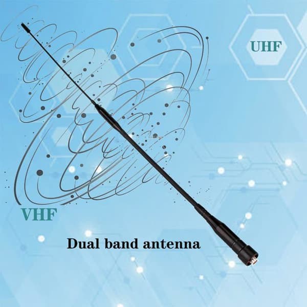 Ailunce HD1 Lång antenn SMA-F Dual Band UHF VHF 136-174/400-480MHz Kompatibel HD1 RT5 RT5R Baofeng UV-5R BF-888S UV-5R+ UV-5RTP