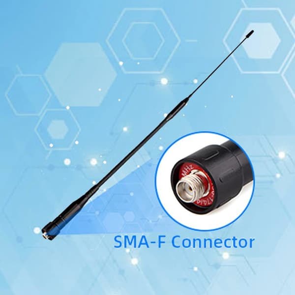 Ailunce HD1 Lång antenn SMA-F Dual Band UHF VHF 136-174/400-480MHz Kompatibel HD1 RT5 RT5R Baofeng UV-5R BF-888S UV-5R+ UV-5RTP