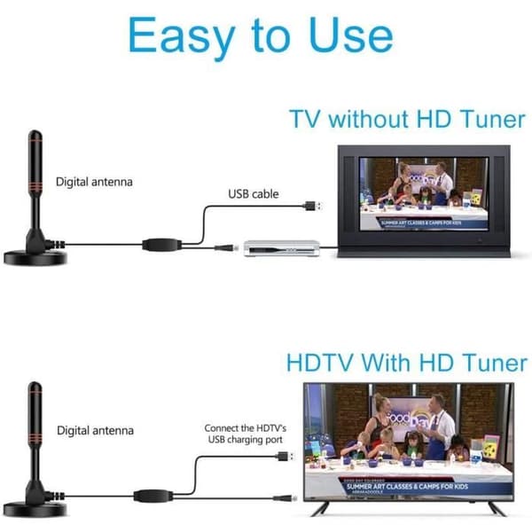 Antenntv - A88 - 30 dBi - Bärbar - Inomhus - Magnetfot