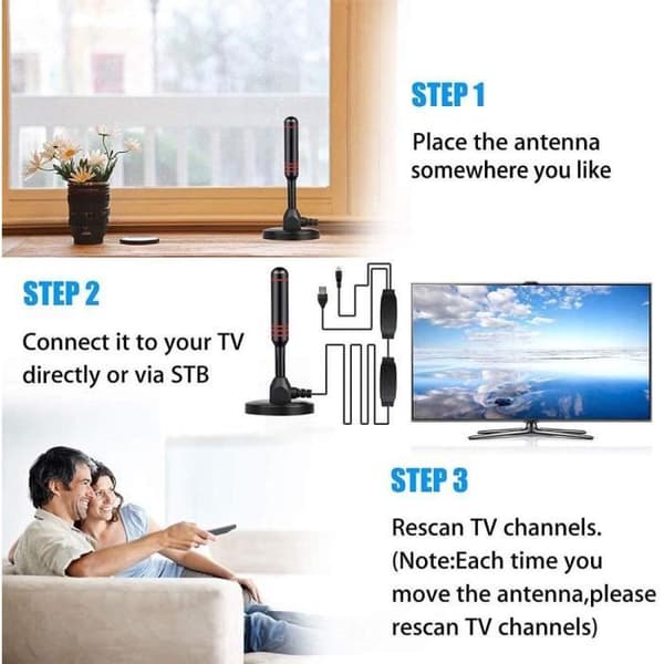 Antenntv - A88 - 30 dBi - Bärbar - Inomhus - Magnetfot