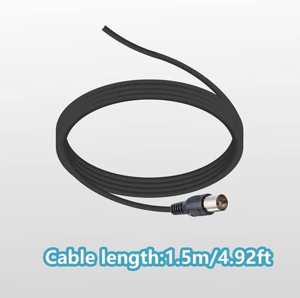 Antenna DVB-T HDTV för Smart TV Digital inomhus TV-antenn 5dBi med magnetisk bas TV-haneanslutning VHF UHF Mini TV 1.5m