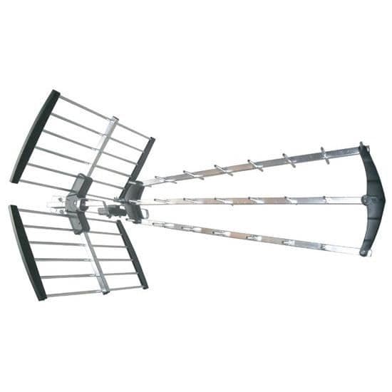 Solight HN59-LTE, utomhus, svart, rostfritt stål, 15 m, 17 dBi, 22 dB, UHF