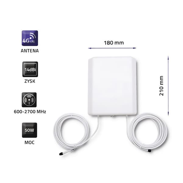 Qoltec 4G LTE-antenn | 14dBi | Extern