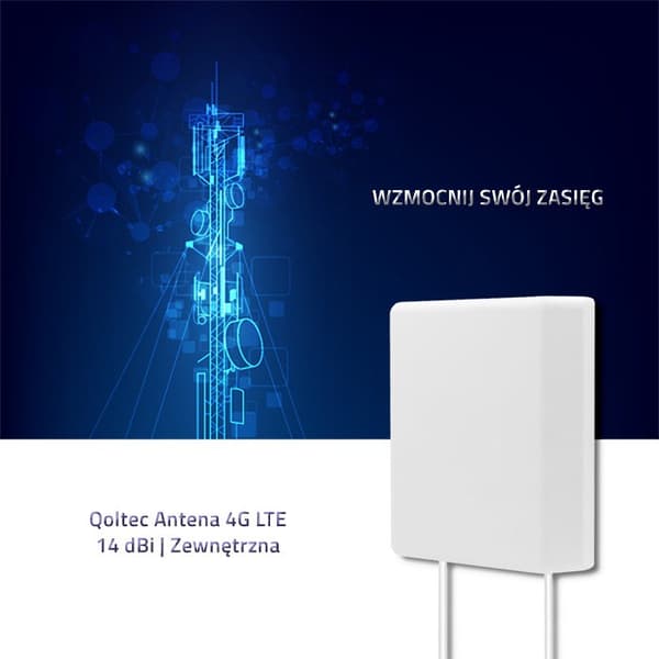 Qoltec 4G LTE-antenn | 14dBi | Extern