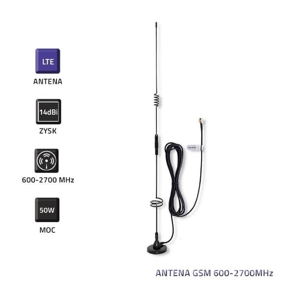 Qoltec 57035 GSM-antenne 600-2700 MHz LTE | Indendørs