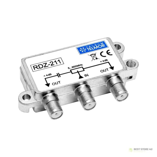 RDZ-211 Dubbel utomhus RF-splitter 5-862 MHz 4.0 dB F-nivå Utomhus TELKOM TELMOR