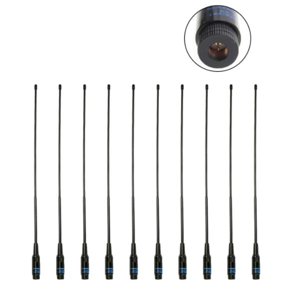 Bærbar antenne, dual bredbånd, 144/430MHz, SMA hanstik,10PCS-NA-771-SMA-M