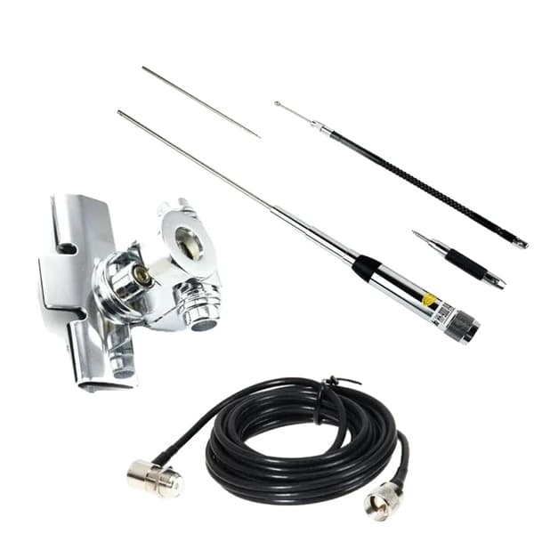 Mobilantenne, Quad Band Dækning, Klipsmontering Installation, HH9000-RB400sølvfarvet