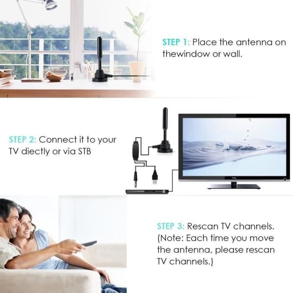 Kraftfull inomhus-TV-antenn