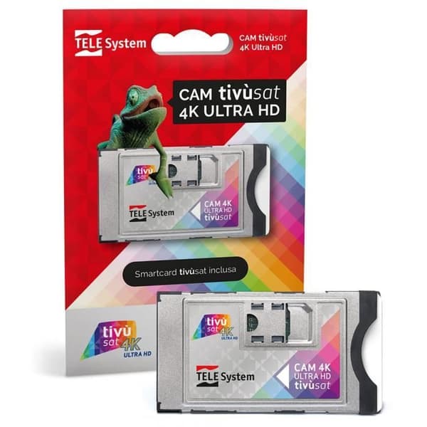 CAM tivùsat 4K ULTRA HD - TELE SYSTEM - Enkel aktivering - ECP-skydd - Tillgång till HD- och 4K-kanaler