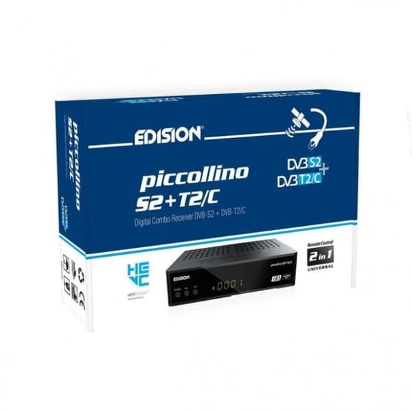 Edision S2+T2/C TNT-mottagare svart (renoverad A)