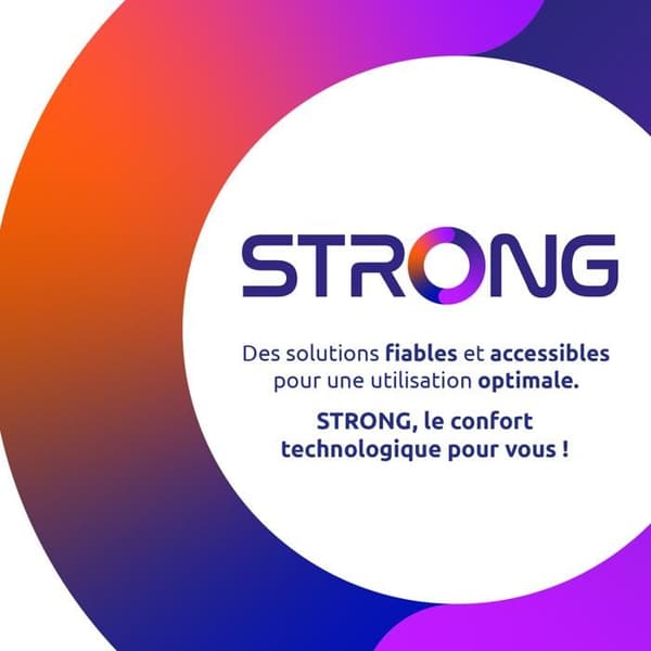 STRONG - TNT-dekoder Full HD 1080p - SRT8109 - USB-inspelare - HEVC265 &amp; Dolby Digital Plus - HDMI, Scart