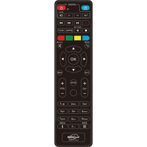 DIGIQUEST Q80 Tivusat Combo DVB-S2 &amp; DVB-T2 dekoder med aktiverat kort