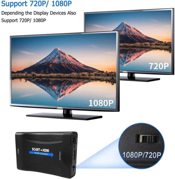 SCART till HDMI omvandlare 1080p