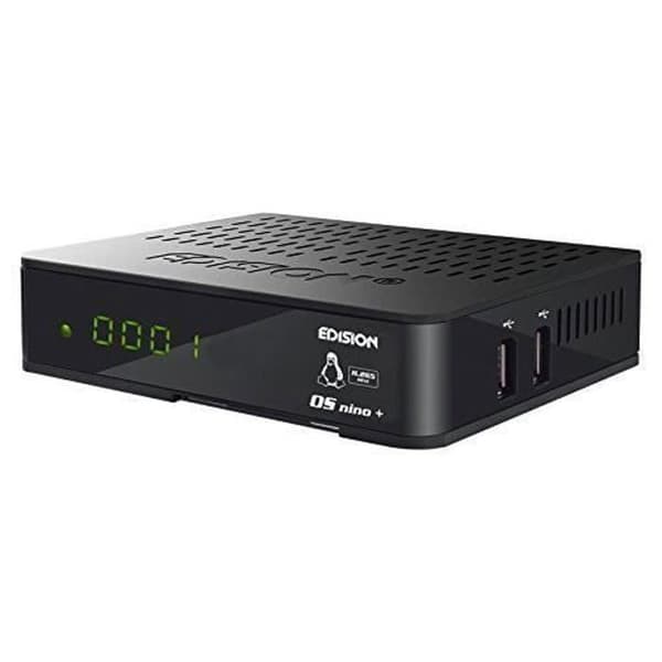 Edison OS NINO + Full HD Linux E2 H.265 - HEVC Combo-mottagare (1x DVB-S2, 1x DVB-T2 - C, inbyggt WLAN, inbyggt Bluetooth, 2x US