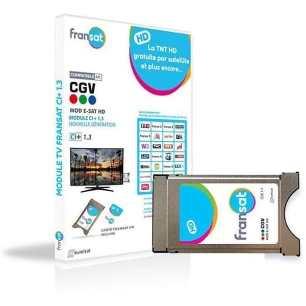 Fransat HD och UHD-modul - CGV - MOD E SAT HD - HD/UHD - Automatisk installation - FRANSAT