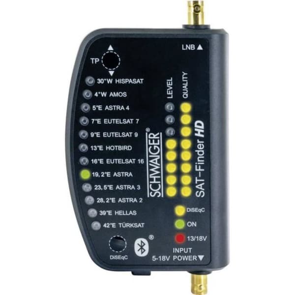 Lokalisator SAT - SCHWAIGER - Sat Finder HD - 12 satelliter - LED-lampor - Inbyggd powerbank