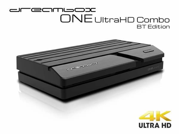 Dreambox - 13538 - One Combo Ultra HD BT 1x DVB-S2X MIS / 1xDVB-C/T2 Tuner 4K 2160p E2 Linux Dual WiFi H.265 HEVC
