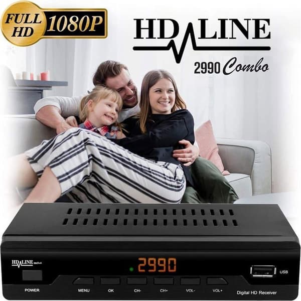hd-line Kabelmottagare för digital kabel-TV 2990 Combo DVB-C (HDTV, DVB-C/C2, DVB-T/T2)