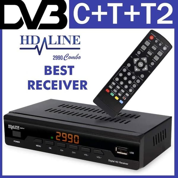 hd-line Kabelmottagare för digital kabel-TV 2990 Combo DVB-C (HDTV, DVB-C/C2, DVB-T/T2)