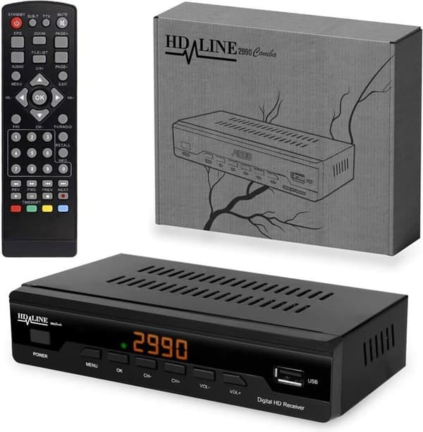 hd-line Kabelmottagare för digital kabel-TV 2990 Combo DVB-C (HDTV, DVB-C/C2, DVB-T/T2)