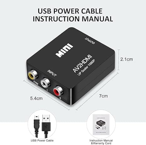 RCA AV till HDMI Converter / Adapter 1080P Universal
