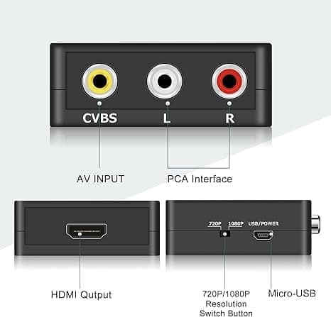 RCA AV till HDMI Converter / Adapter 1080P Universal