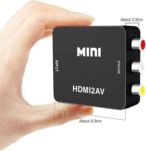 HDMI till RCA AV Converter / Adapter – 1080P HDMI till 3RCA Komposit Video & Ljud för TV, PS3, VHS, DVD, PC