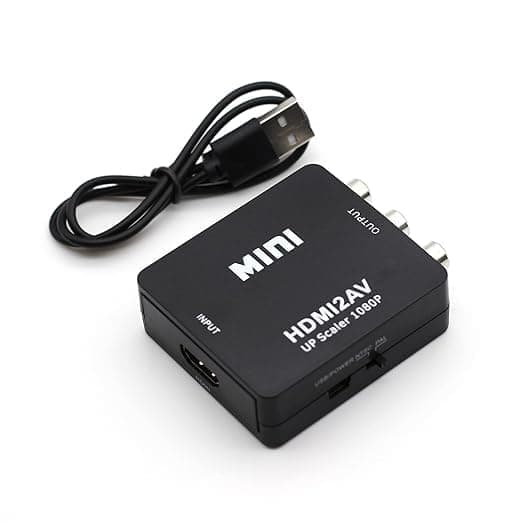 HDMI till RCA AV Converter / Adapter – 1080P HDMI till 3RCA Komposit Video & Ljud för TV, PS3, VHS, DVD, PC