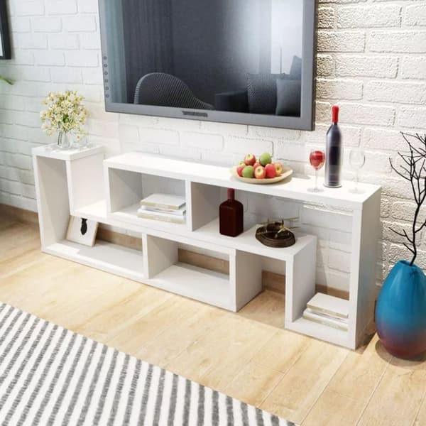 vidaXL TV-benk dobbel L-formet hvit