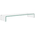 Miniatyrbillede 1 af 8: vidaXL TV-stander/monitorstand klart glas 100x30x13 cm