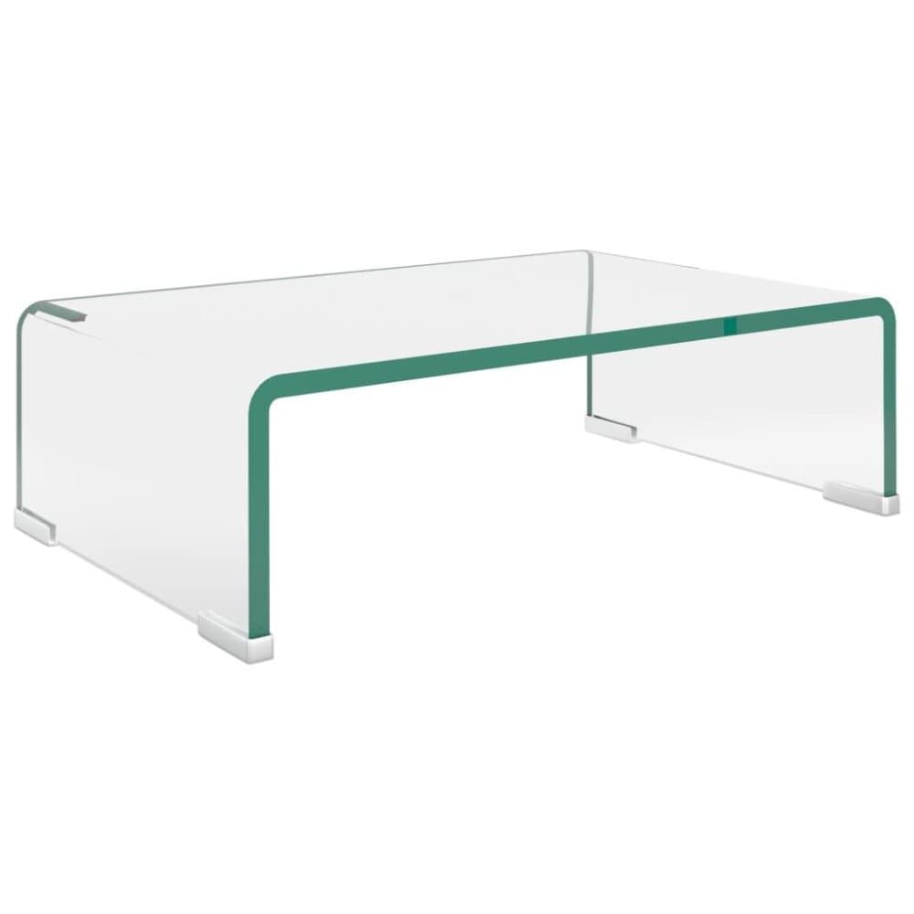 vidaXL TV-bord klarglas 40x25x11 cm