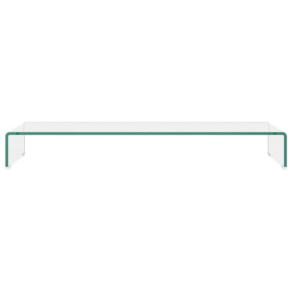 vidaXL TV-benk glass klar 100x30x13 cm